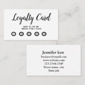 eenvoudige script loyalty card (Voorkant / Achterkant)