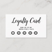 eenvoudige script loyalty card (Voorkant)