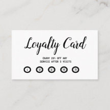 eenvoudige script loyalty card