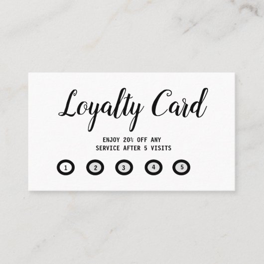 eenvoudige script loyalty card (Voorkant)