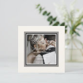 Eenvoudige Script Moderne Trouw Uitnodiging (Staand voorkant)