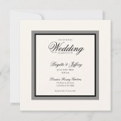 Eenvoudige Script Moderne Trouw Uitnodiging (Voorkant)