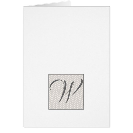 Eenvoudige Script Monogram Briefkaarten- Klassieke (Voorkant)