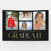 Eenvoudige Script Multi Foto Afstudeer Aankondigin Spandoek (Horizontaal)