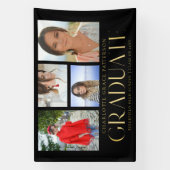 Eenvoudige Script Multi Foto Afstudeer Aankondigin Spandoek (Verticaal)
