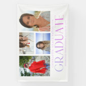 Eenvoudige Script Multi Foto Afstudeer Aankondigin Spandoek (Verticaal)