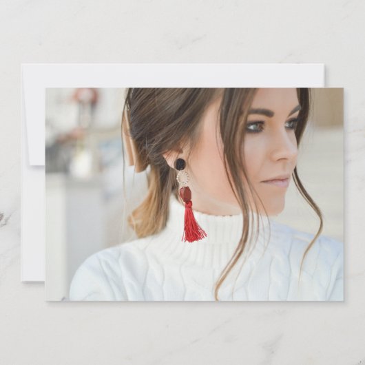 Eenvoudige script multi foto afstudeeraankondiging kaart (Achterkant)