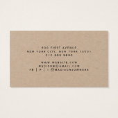 Eenvoudige Script Name Kraft Earring Display Kaart (Achterkant)