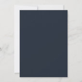 Eenvoudige script Navy Blue afstudeerfeest Kaart (Achterkant)