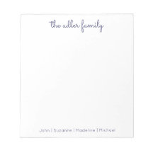 Eenvoudige Script Navy Blue Family-laptop