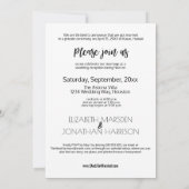 Eenvoudige Script Net Getrouwd Website RSVP Ontvan Kaart (Achterkant)