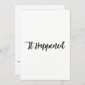 Eenvoudige Script Net Getrouwd Website RSVP Ontvan Kaart (Voorkant / Achterkant)