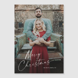 Eenvoudige Script Prettig Kerstmis Foto Vakantieka