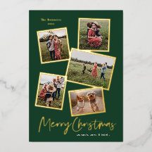 Eenvoudige Script Prettig Kerstmis Fotocollage Gou