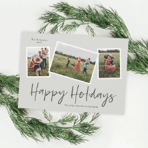 Eenvoudige Script Prettige Feestdagen 3 Foto Colla