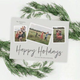 Eenvoudige Script Prettige Feestdagen 3 Foto Colla Feestdagenkaart