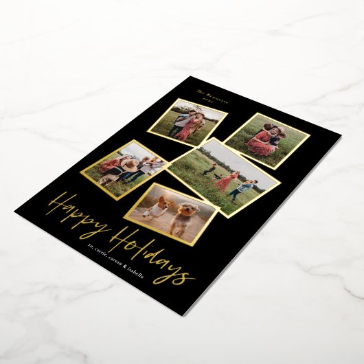 Eenvoudige Script Prettige Feestdagen 5 Foto Colla (Gedraaid)