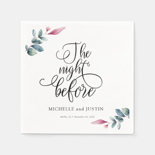 Eenvoudige script proefmaal avond teken servet (Voorkant)