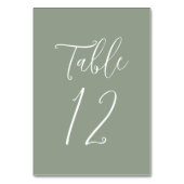 Eenvoudige Script Sage Green Wedding Kaart (Voorkant)