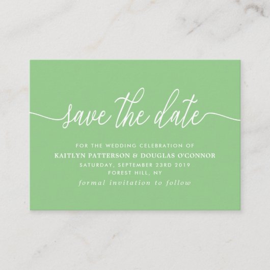 Eenvoudige script save the date informatiekaartje (Voorkant)