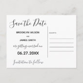 Eenvoudige Script Save The Date Kaarten (Achterkant)