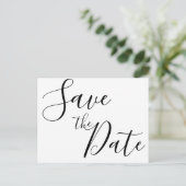 Eenvoudige Script Save The Date Kaarten (Staand voorkant)