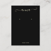 Eenvoudige Script Signature Black earing Display Visitekaartje (Voorkant)
