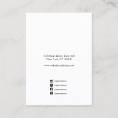 Eenvoudige Script Signature White Earning Display Visitekaartje (Achterkant)