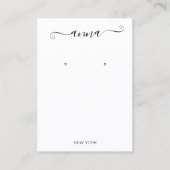 Eenvoudige Script Signature White Earning Display Visitekaartje (Voorkant)