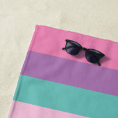 Eenvoudige Script Streep Regenboog Kinderen Strandlaken (In situ)