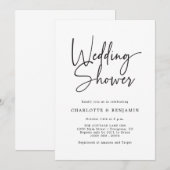 Eenvoudige Script Trouw Bruis Kaart (Voorkant / Achterkant)