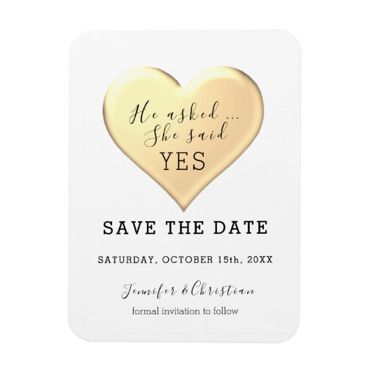 Eenvoudige Script Trouw Save The Date Uitnodiging Magneet (Verticaal)