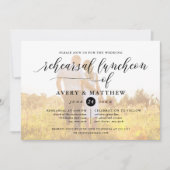 Eenvoudige Script Typografie Foto Repetitie Lunche Kaart (Voorkant)