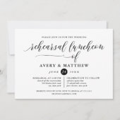 Eenvoudige Script Typografie Foto Repetitie Lunche Kaart (Voorkant)