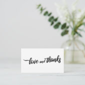 Eenvoudige Script Typografie Liefde & Dank Kaart (Staand voorkant)