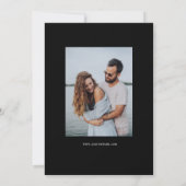 Eenvoudige Script typografie Trouwen sla de datum  Save The Date (Achterkant)