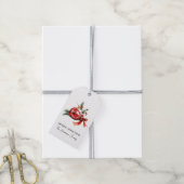 Eenvoudige script waterverf Kerstornament Cadeaulabel (Met Touw)