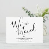 Eenvoudige Script We Zijn Verhuisd Nieuw Adres Aan (Staand voorkant)