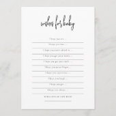 Eenvoudige Script Wensen voor Baby shower kaart (Voorkant)