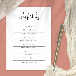 Eenvoudige Script Wensen voor Baby shower kaart