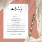 Eenvoudige Script Wensen voor Baby shower kaart