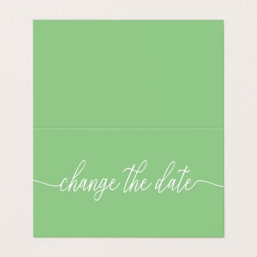 Eenvoudige Script Wijzig De Datum Kaart Visitekaartje (Buitenkant ongevouwen)