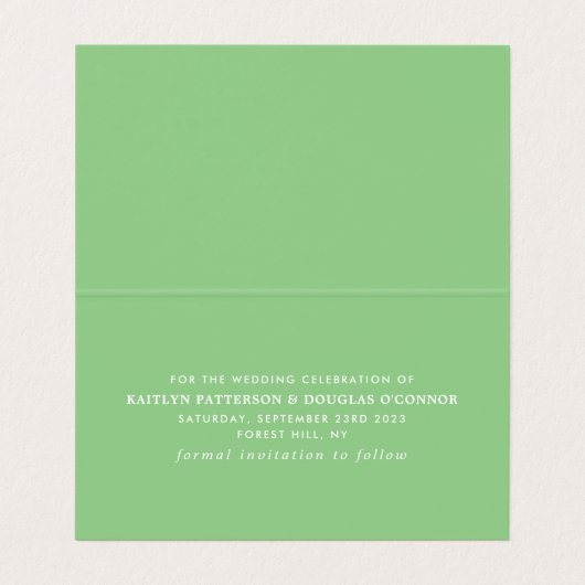 Eenvoudige Script Wijzig De Datum Kaart Visitekaartje (Binnenkant ongevouwen)