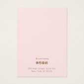 Eenvoudige scriptbewerkingskaart voor typografie visitekaartje (Achterkant)