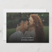 Eenvoudige scriptfoto | Ontvangst bruiloft uitnodi Kaart (Achterkant)