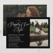 Eenvoudige scriptfoto | Ontvangst bruiloft uitnodi Kaart (Voorkant / Achterkant)