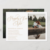 Eenvoudige scriptfoto | Ontvangst bruiloft uitnodi Kaart (Voorkant / Achterkant)