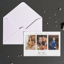 Eenvoudige scripthartfoto Mr en Mrs Wedding