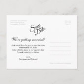 Eenvoudige scriptherinnering Modern Opslaan Datum  Aankondigingskaart (Achterkant)