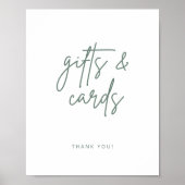 Eenvoudige scriptie geschenktafel trouwdecoratie b poster (Voorkant)